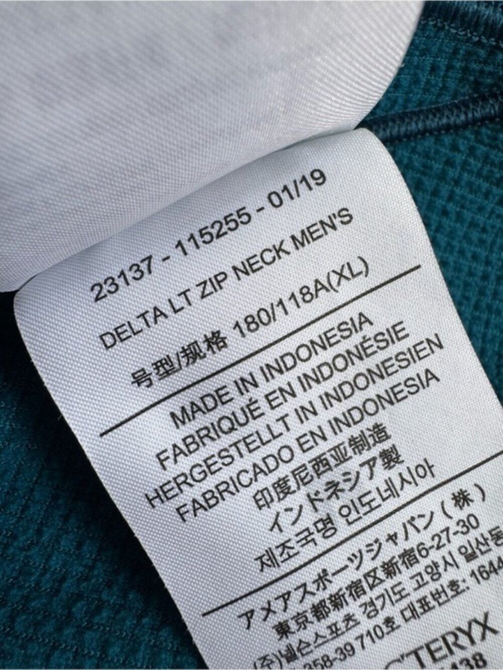 Arc'teryx Delta LT Zip Neck Waffle Fleece Turquoise Blue Size XL - Picture 11 of 15